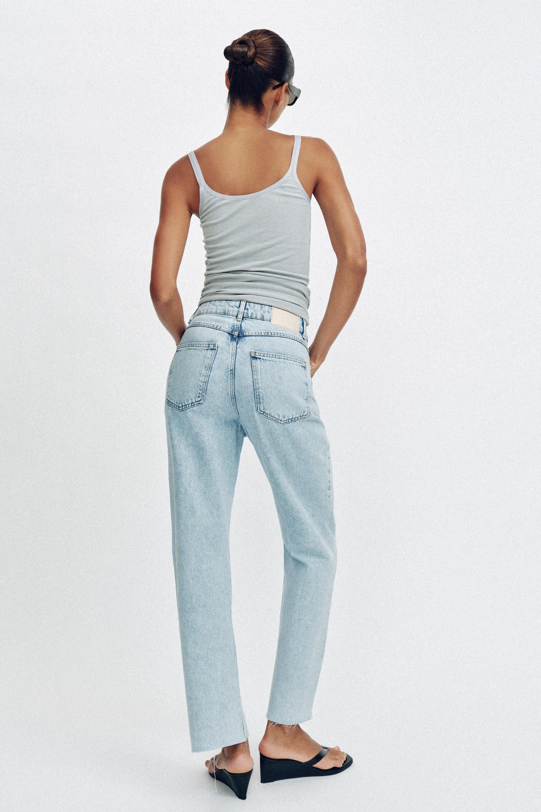 Z1975 HIGH-WAISTED CRISS-CROSS WAIST STRAIGHT JEANS
